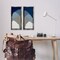 Stupell Industries Textured Blue Abstract Mountains 2 pc Framed Floater Canvas Wall Art Set Design by Ben Schneider